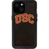 University of Southern California USC Logo Black Distressed iPhone 15 Waterproof Case